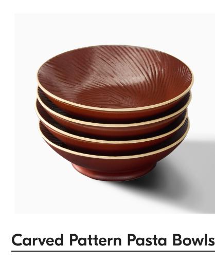 Carved Pattern Pasta Bowl